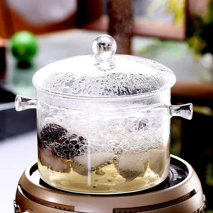 Olla de vidrio Cacerola 1400ml Con Tapa