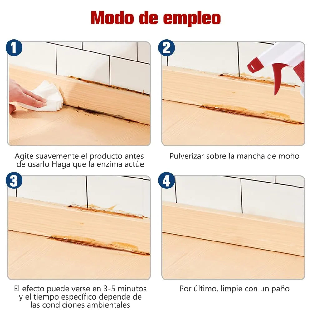 Spray Antimoho - Limpiador Potente de la Humedad 😱50% DE DESCUENTO😱